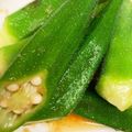 クック8QOOH4☆'s cooksnap of when they made 夏に生姜でさっぱり☆オクラのおひたし.