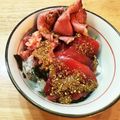 みのりっくす's cooksnap of when they made お昼は海鮮ごまだれ丼♪.