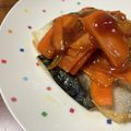 クックCR80LB☆'s cooksnap of when they made フライパン一つで揚げない鯖の甘酢あんかけ.