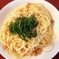caruga's cooksnap of when they made 鮭明太子パスタ.
