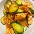 Namiina's cooksnap of when they made 鶏モモ肉ときゅうりのキムチ炒め.