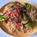そらのぱぱ's cooksnap of when they made 【簡単】ナスとズッキーニのトマトパスタ.