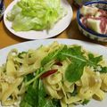 ロシアンティー⭐'s cooksnap of when they made からすみと水菜のスパゲティー♬.