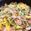 梨にゃんこ's cooksnap of when they made 豆苗と春雨の中華卵炒め.