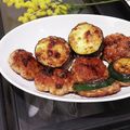 からあげパーティー's cooksnap of when they made ズッキーニとひき肉の挟み焼.