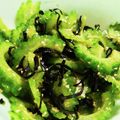 MIZU14's cooksnap of when they made 大量消費！苦くない簡単ゴーヤの塩昆布和え.