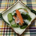 にきけん's cooksnap of when they made きゅうりとワカメの酢の物～かぼすでどうぞ.