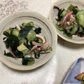 明日の風☆'s cooksnap of when they made ❤げそとわかめときゅうりの和え物❤.