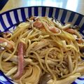 yu-kunmama's cooksnap of when they made エノキとしめじのバター醤油スパゲッティ.