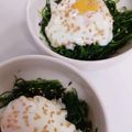 もにゃっこ's cooksnap of when they made おかひじき温玉のせ♡塩昆布ソースがけ.