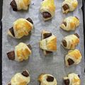 おいものこども's cooksnap of when they made 材料3つ！チョコレートのミニクロワッサン.
