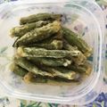 yoken201's cooksnap of when they made 塩で食べるオクラの天ぷら.