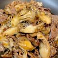やよい・M's cooksnap of when they made 舞茸と牛肉のオイスターソース炒め.