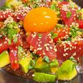 MizuhoBank's cooksnap of when they made マグロとアボカドとトマトサラダ♡ユッケ風.