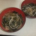 きらり流れ星's cooksnap of when they made 切干大根とワカメのレンチンスープ.