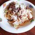 エニシ♪'s cooksnap of when they made 秋刀魚ときのこの和風ガーリックパスタ.