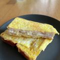 ☆stella's cooksnap of when they made 朝食にクロックムッシュ風トースト.