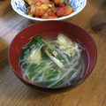北京パンダ's cooksnap of when they made ニラとモヤシと卵のスープ.