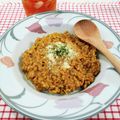 在宅勤務のおじさん's cooksnap of when they made 残りカレーリメイク☆チーズリゾット.