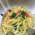 クックYTZVUG☆'s cooksnap of when they made トマトとモロヘイヤの冷製パスタ.