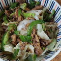 かなはは☆'s cooksnap of when they made さばの味噌煮缶とピーマンのナムル.