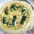 natsukori's cooksnap of when they made クリームチーズ入り スタバ風キッシュ.