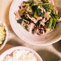 mack♪♪♪'s cooksnap of when they made ワインに合う♪空芯菜と豚肉のにんにく炒め.