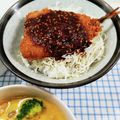 在宅勤務のおじさん's cooksnap of when they made ごま味噌だれが美味しい！簡単アジフライ丼.