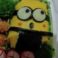 チコちゃん718's cooksnap of when they made ミニオン♥キャラ弁♥簡単.