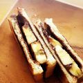 oyuking's cooksnap of when they made ヌテラでチョコバナナトースト.