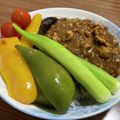 お塩と砂糖's cooksnap of when they made パパッと簡単♡夏野菜たっぷりキーマカレー.