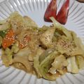 fu♪♪'s cooksnap of when they made 鶏むね肉とキャベツの甘味噌マヨ炒め♪.