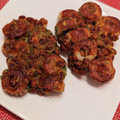 ♥黒チワワ♥'s cooksnap of when they made ちくわと納豆とあおさのモチモチ焼き.
