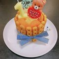 あやみん♡'s cooksnap of when they made 1歳 誕生日ケーキ ベビーダノン 簡単.