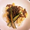 ☆あさ's cooksnap of when they made 豆腐が入った卵のカサ増しふわふわ三色丼✨.