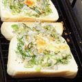生誕１９７３年独身男's cooksnap of when they made ゴマたっぷり☆しらすチーズトースト.