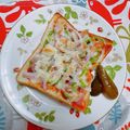サンディサンディ's cooksnap of when they made 簡単、食パン、ピザパン、ピザトースト.