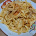 まーく71's cooksnap of when they made 【時短】豚キム焼きうどん.