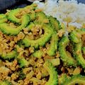 ＊kayano＊'s cooksnap of when they made 柚子胡椒+カレー粉でゴーヤのキーマカレー.