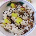 みっちゃん❇️68's cooksnap of when they made 簡単炊飯器でホクホクさつま芋ご飯お肉入り.