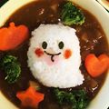 9101204's cooksnap of when they made 簡単☆おばけおにぎり＊ハロウィンキャラ弁.