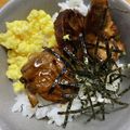 kinkinsan's cooksnap of when they made 鶏のむね肉＆もも肉の焼き鳥風丼.