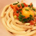 料理する男子高校生's cooksnap of when they made 超簡単！キムチ月見うどん.