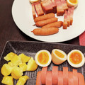 ♥黒チワワ♥'s cooksnap of when they made 燻製（ゆで卵と豚肉）.