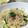 ぺったらこ☆'s cooksnap of when they made 簡単！ズッキーニとベーコンの和風パスタ.