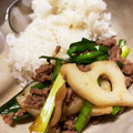 あたむ❤189's cooksnap of when they made 蓮根と挽き肉の甘辛炒め。.