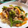 Rico430's cooksnap of when they made ピーマン・ツナ・塩昆布のスパゲッティー.