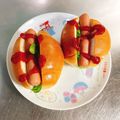 お砂糖▸◂'s cooksnap of when they made エバラ黄金の味で作るホットドッグ.
