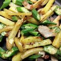 プルンバゴ's cooksnap of when they made じゃがいもとオクラのコンソメ醤油炒め.