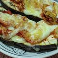 ゆけり３兄弟's cooksnap of when they made トースターで！なすのキムチチーズボート.